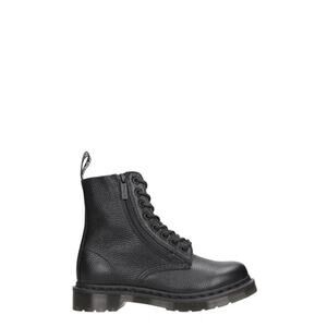 Dr. Martens Women's 1460 Black Leather Lace Up Combat Pascal with Side Zip - 7